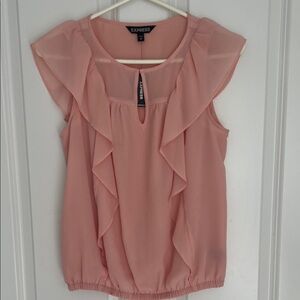 Express Blush Ruffle Blouse